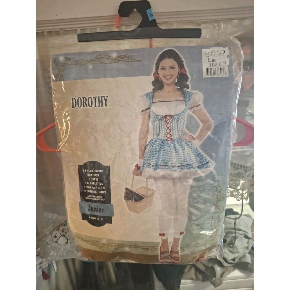 Dorothy Halloween Costume Junior Large 11-13 Dress The Wizard Of Oz Wicked